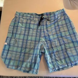 Vineyard Vines Mens Board Shorts Blue Plaid